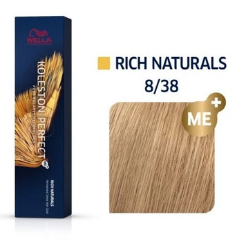 Краска для волос Wella Koleston 8/38 Светлый блонд золотисто-жемчужный 60 мл