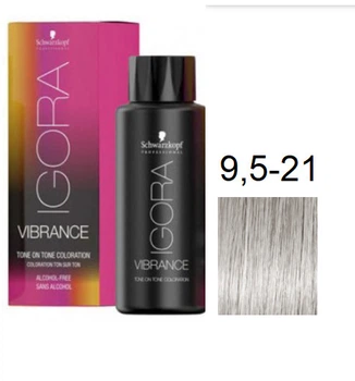 Краска для волос Schwarzkopf igora Vibrance безаммиачная 9,5-21 Светлый Блонд Пастель пепельный Сандре 60 мл