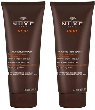 Zestaw Nuxe Men Duo Żel oczyszczający 2 x 200 ml (3264680011085)