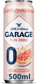 Упаковка безалкогольного пива Garage fun zero №0 taste Grapefruit светлое фильтрованное 0.5% 0.5 л х 24 шт (4820250941931)