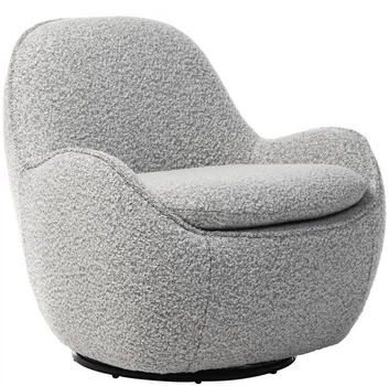 Кресло поворотное Vetro Mebel Каллисто Серая рябь (Callisto-gray- ripples-swivel-chair)