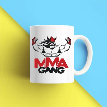 Біла кружка (чашка) з принтом MMA Gang Вікінг" Push IT