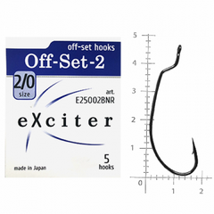 Крючок eXciter model Off-Set - 2 № 2/0 (5 hooks)