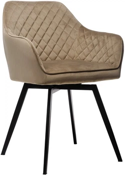 Стілець для кухні та вітальні поворотний Vetro Mebel R-63 Капучино (R-63-cappuccino/ black)