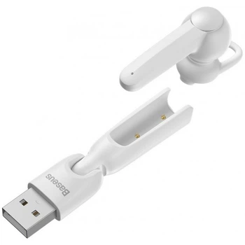 Беспроводная гарнитура Baseus Encok Wirelless Earphones A05 (USB док-станция, шумоподавление) - Белый
