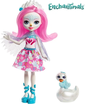 Лялька Mattel Enchantimals Saffi Swan Doll and Poise Лебідь Саффі та Пойзен (FRH38) (B0784BBPC6)
