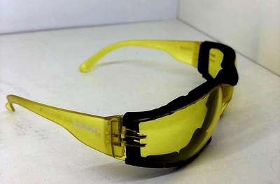 Тактичні окуляри жовті з обтюратором