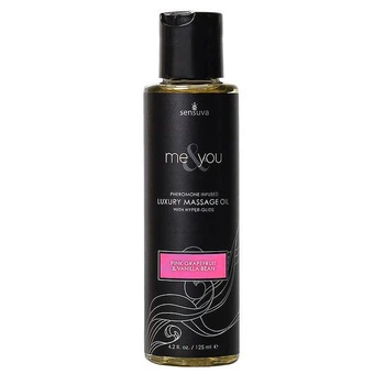Масажна олія Sensuva - Me&You Pink Grapefruit & Vanilla Bean (125 мл) з феромонами