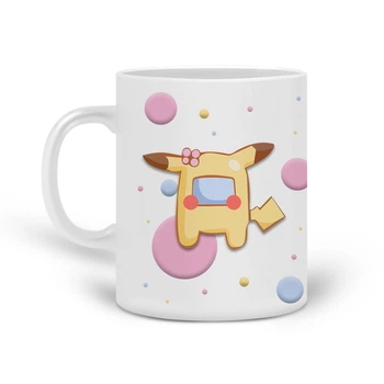 Кружка Амонг Ас Покемон Пикачу (Among Us Pokemon Pikachu) (20259-2419) Керамика Белый