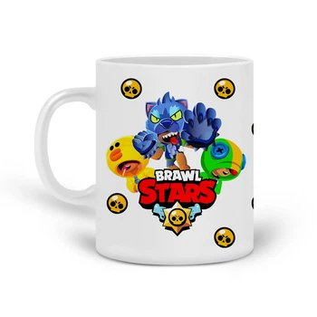 Кружка Бравл Старс (Brawl Stars) (20259-1702) Кераміка Білий