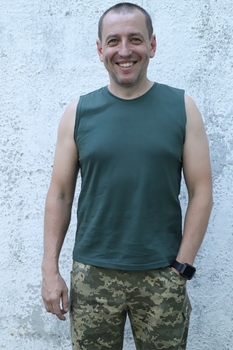 Тактична майка, футболка чоловіча олива розмір 52 (BEZ-2209)