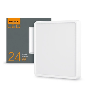 LED Світильник накладний квадрат VIDEX 24W 5000K White (VL-DLSS-245)
