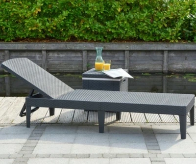 Шезлонг пластиковый Keter Jaipur Sun lounger Графит