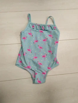 Купальник суцільний для дівчинки бірюзовий Фламінго Primark 128см (400092400)