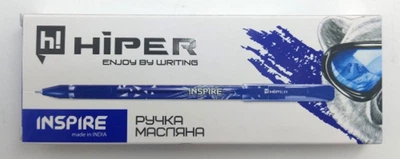 Ручка маслянная Hiper Inspire, 0,7мм, 1200м, синяя, 10шт. HO-115синя