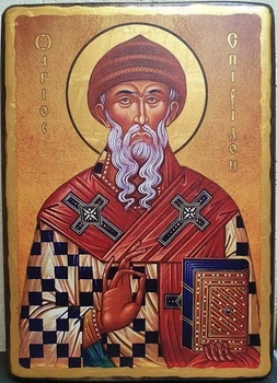 Икона Спиридон 270х200 дерево