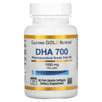Риб'ячий жир фармацевтичного ступеня чистоти, 1000 мг, California Gold Nutrition, DHA 700, 30 капсул