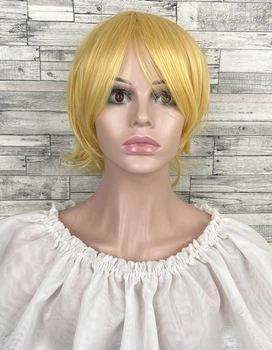 Перука жовтий короткий аніме косплей cosplay (8467)