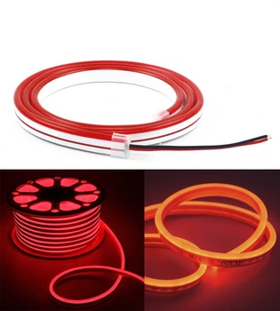 Cветодиодный гибкий неон Silicone 2835 120 IP68 12V 120 LED 6*12мм Красный Autoexpect (11294)