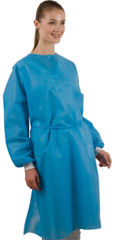 Защитные халаты медицинские Dochem одноразовые, синие, размер M 10 шт (2100000032655)