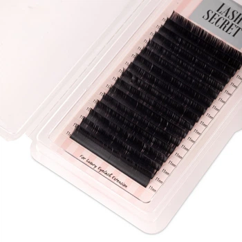 Ресницы для наращивания L изгиб 0.10 толщина 11 длина Lash Secret черные
