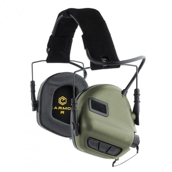 Навушники для стрільби Тактичні Мікрофон Кріплення на шолом Активні Олива EARMOR M32 Зелений