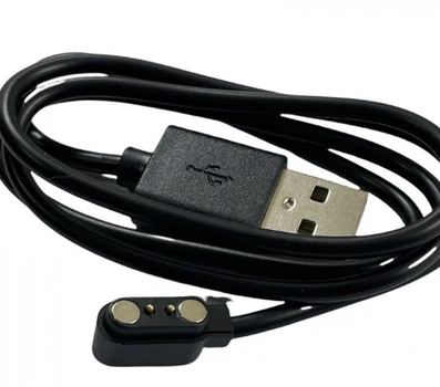 USB кабель для Amazfit Pop 3S / Pop 3R (2 pin / 2.84 mm) 1A 60см Чёрный