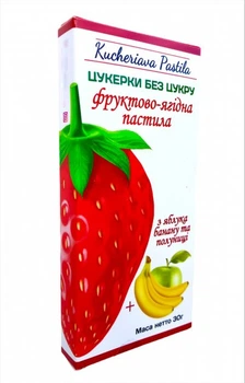 Фруктово-ягідна пастила з яблука, банана та полуниці Kucheriava Pastila 30г