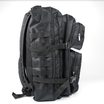 Рюкзак тактичний 40 літрів об'єм, чоловічий військовий рюкзак 40л, водовідштовхуючий оксфорд Чорний