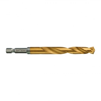 Сверло по металлу Milwaukee RedHEX HSS-G TiN, Ø10 мм (48894723)