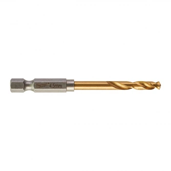 Сверло по металлу Milwaukee RedHEX HSS-G TiN, Ø4,5 мм (48894710)