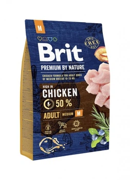 Сухой корм Brit Premium Adult M для взрослых собак средних пород со вкусом курицы 3 кг (170816/6352)