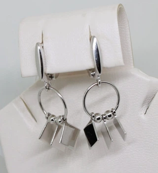 Сережки срібні "Ромби" 5,04 м