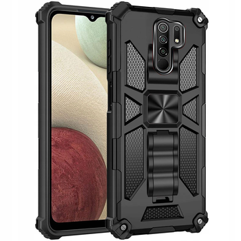 Чохол Shockproof Shield для Xiaomi Redmi 9 протиударний бампер з підставкою Black