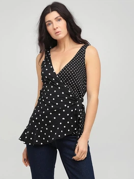 Літня блуза на запах Lipsy LPB040719-36 XL (64470XL) Чорний