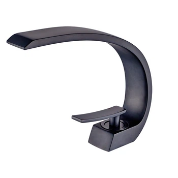 Смеситель для умывальника Luxor Tyson Hand PRO Fest Black, черный Titan