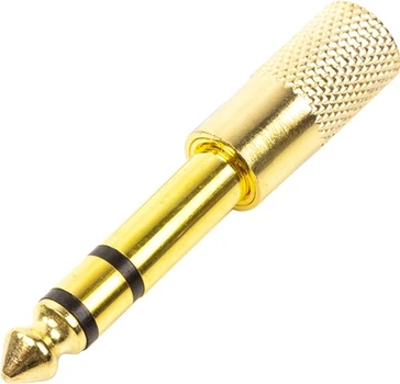 Аудио адаптер PowerPlant 6.35 мм (M) - 3.5 мм (F) Gold (CA913190)