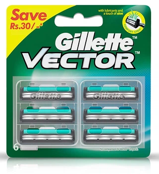 Сменные картриджи для бритья (лезвия кассеты) мужские Gillette Vector (Slalom) 6 шт