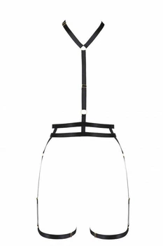 Портупея-стрепы с двойным ремнем Passion Exclusive DENIRA black L/XL