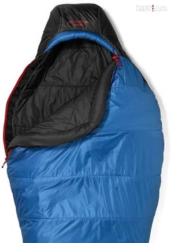 Спальный мешок с капюшоном (спальник) Eddie Bauer Igniter 20° Synthetic Sleeping Bag Синий с черным