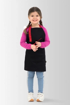 Фартух дитячий Latte Kids 5-7років Vsetex Чорно-червоний
