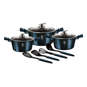 Набор посуды для плиты Berlinger Haus Metallic Line Aquamarine Edition 10 предметов (BH-6152)