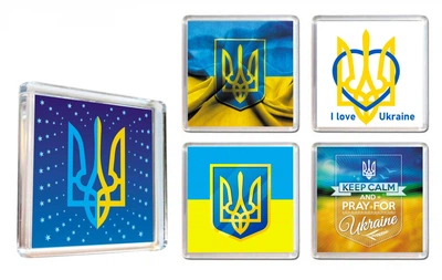 Магніт на холодильник ,5 штук, Apriori, Герб України , 3 вид