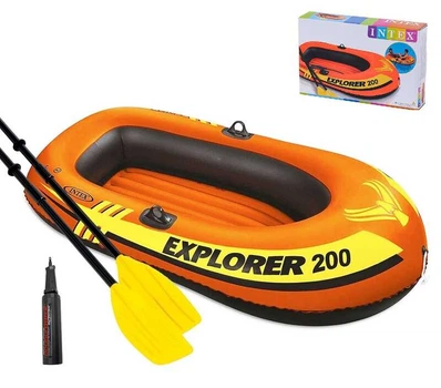 Intex Човен explorer 58331 (3) весла, насос, 185х94х41см