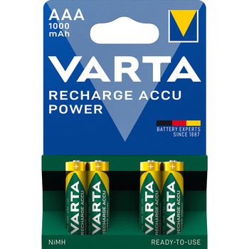 Аккумулятор Varta Recharge Accu Power 5703, AAA/(HR03), 1000mAh, LSD Ni-MH, блистер 4шт
