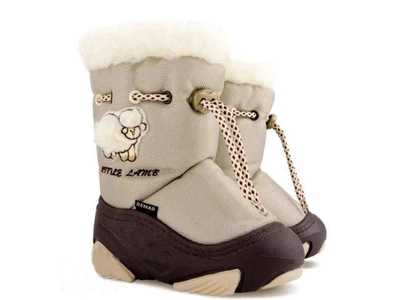 Дутики Demar littlelamb 26-27 Бежево-коричневі