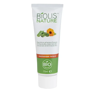 Зубная паста Biolis Nature Total Protection с мятной цветочной водой и алое вера 75 мл