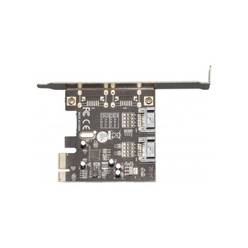 Плата расширения Frime ASM1061 2xSATA3 2xPCIe (ECF-PCIEto2SATAIII.LP)