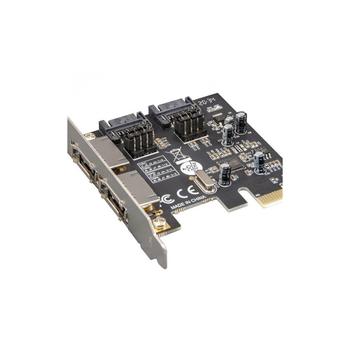 Плата расширения Frime ASM1061 2xSATA3(2xeSATA) 2xPCIe (ECF-PCIEto2.2SATAIII.LP)
