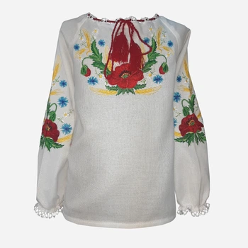Сорочка з вишивкою дитяча Мальви ВДЛ-0116 152 см Біла (ROZ6400162413)